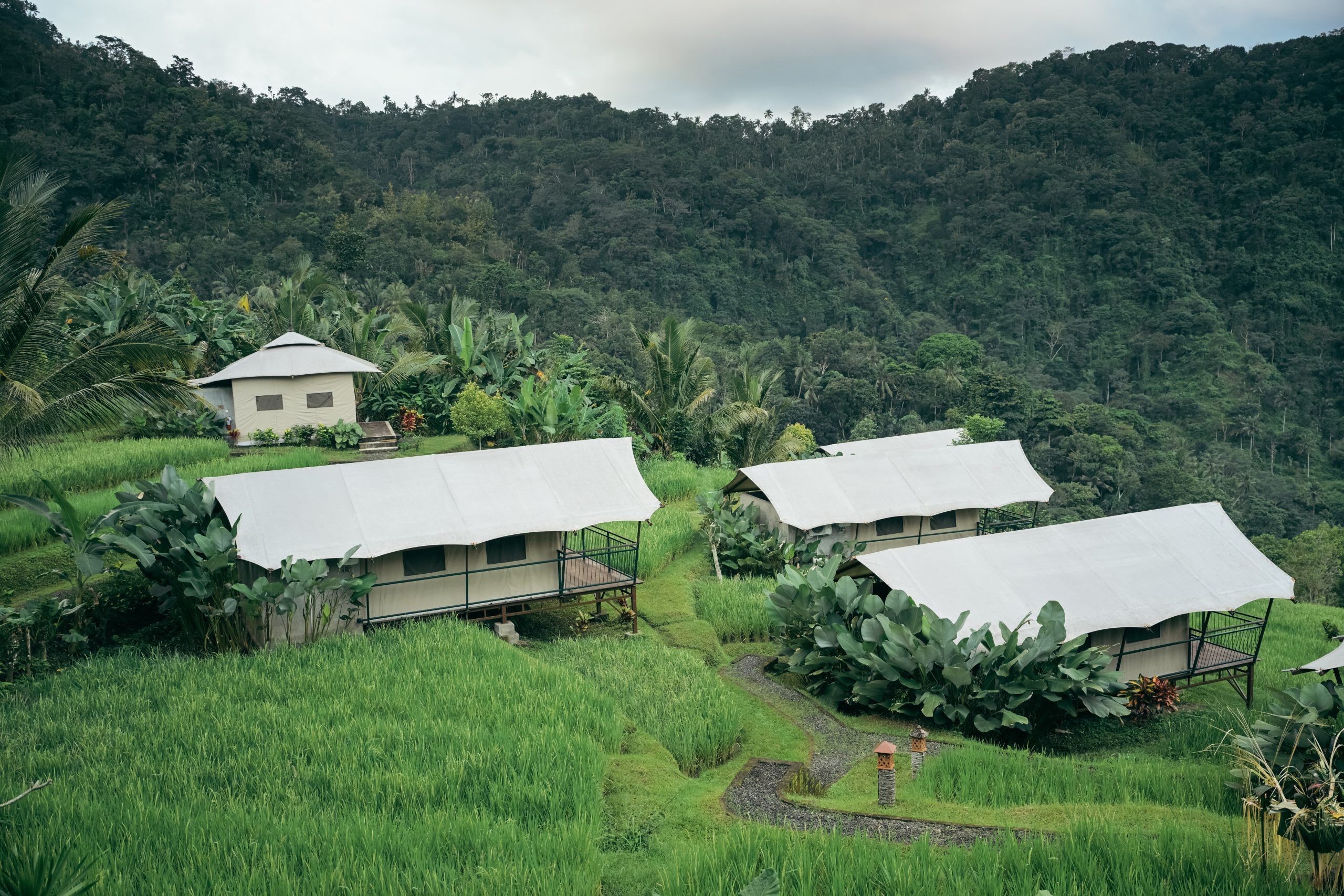 Sustainable accommodation in the hills of East Bali